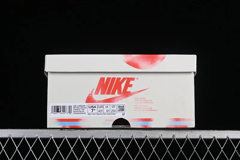 All categories Air Jordan Jordan series basketball shoes Air Jordan 1 Low Z version Trophy Room x Jordan 1 Low OG "Away" AJ1 Joe 1 black and red low-top cultural casual sneakers FN0432-100